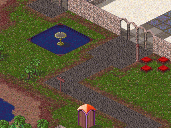 A cobblestone pathway