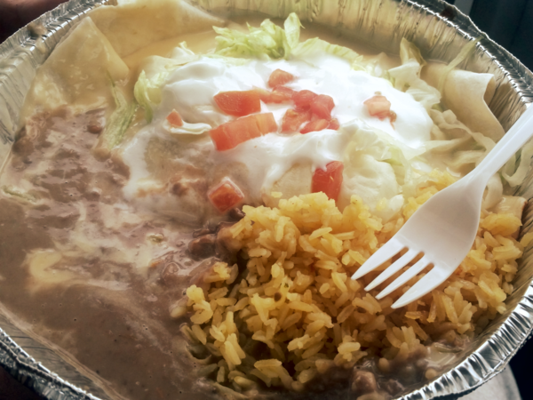 Rice, beans, and burritos